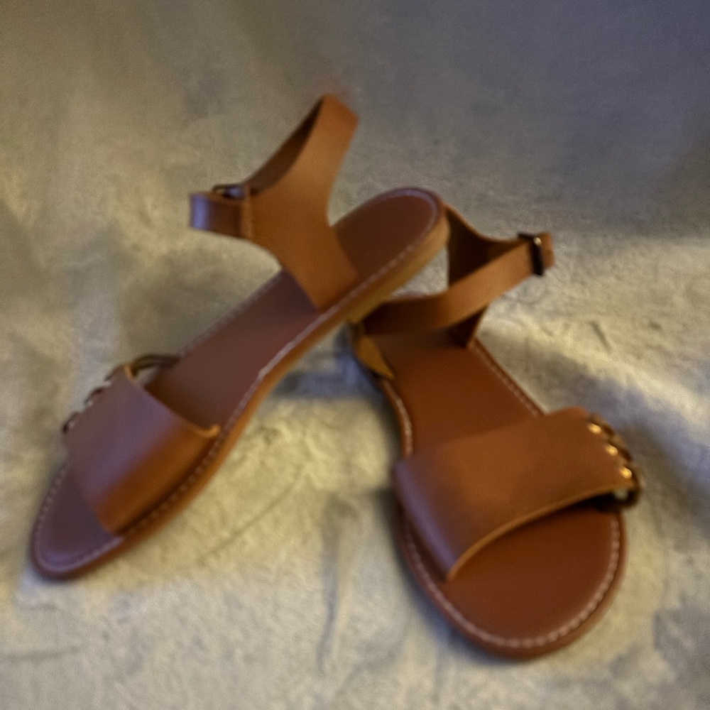 Leather Sandals - new- never worn! Size 39.